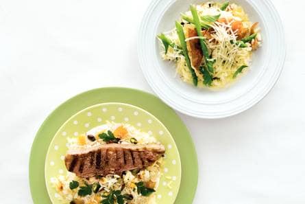 Aspergerisotto met parmaham