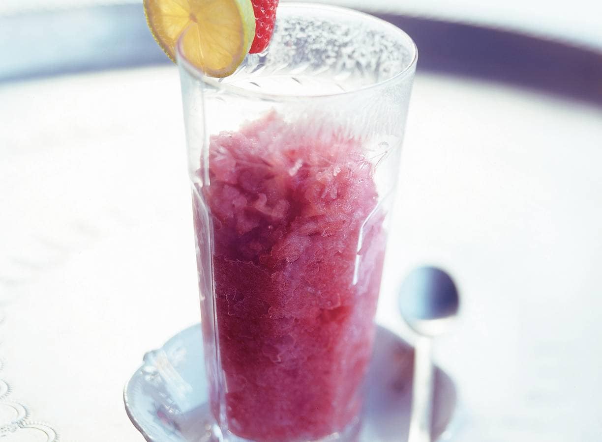 Aardbeiengranita met limoen