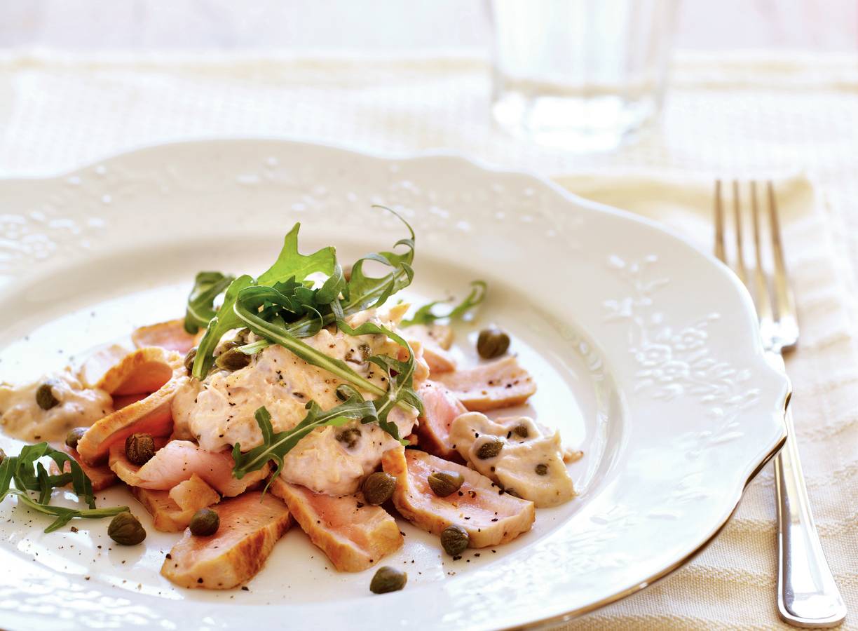 Vitello tonnato van kalfsschnitzel