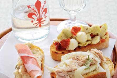 Gemengde crostini uit Toscane