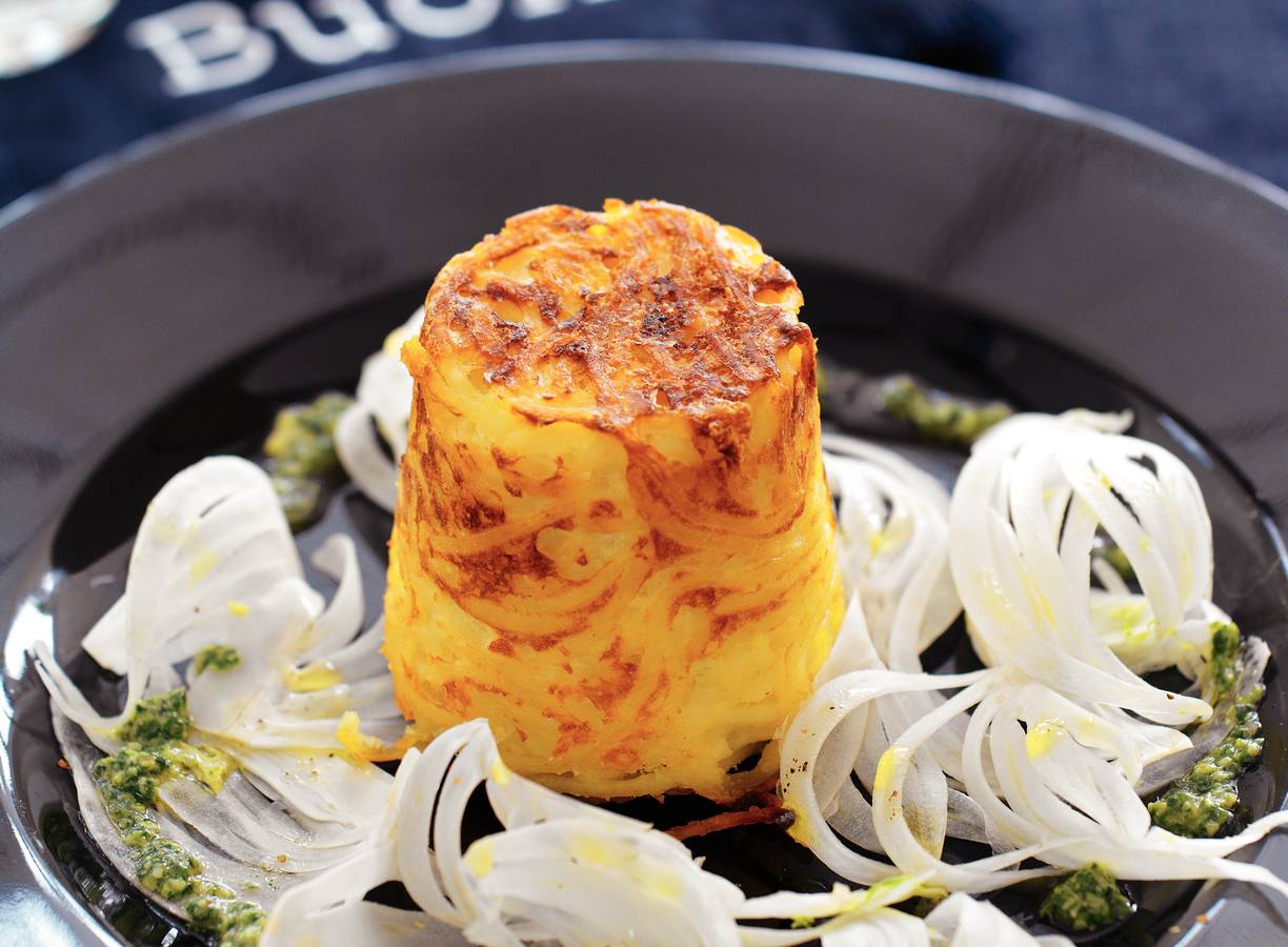 Spaghettitimbaaltje met venkel
