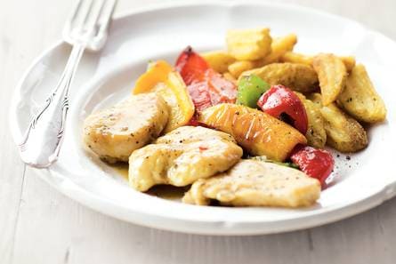 Citroenkip met aardappelpartjes