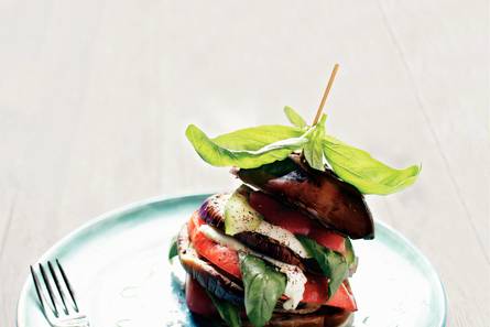 Gegrilde groenten met mozzarella