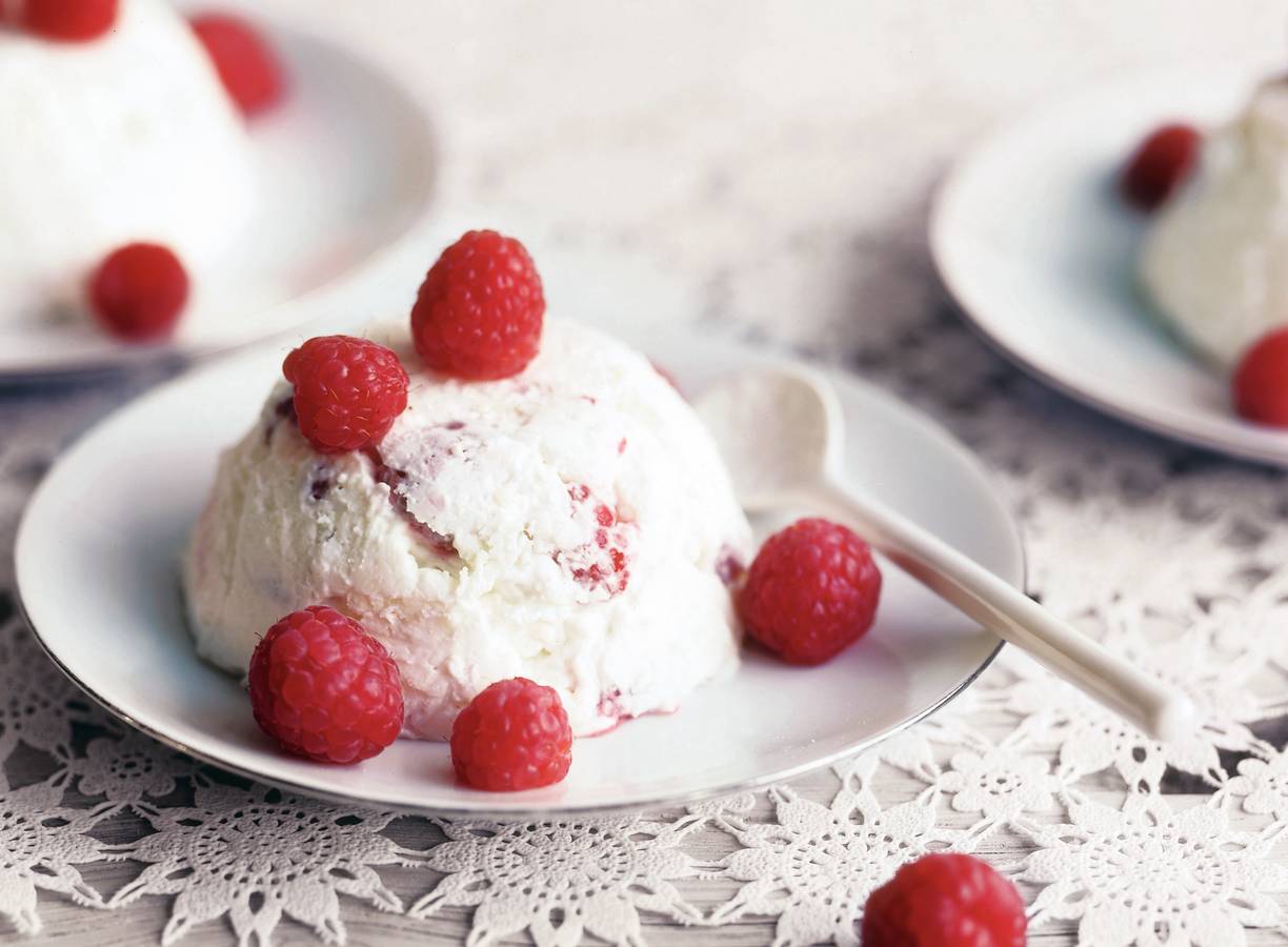 Semifreddo met frambozen