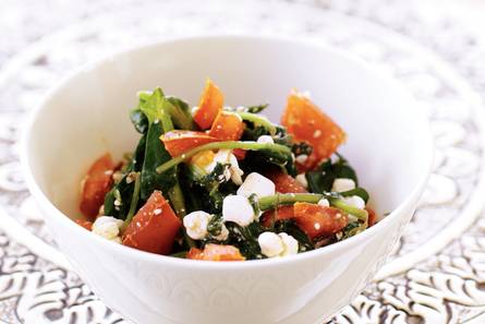 Gestoofde spinazie met verse kaas (saag paneer)