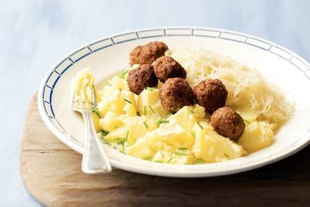Zuurkool met vegetarische balletjes