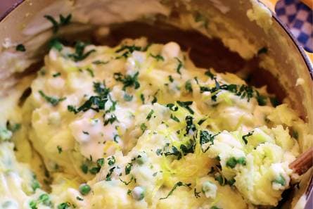 Aardappel-tuinerwtenpuree