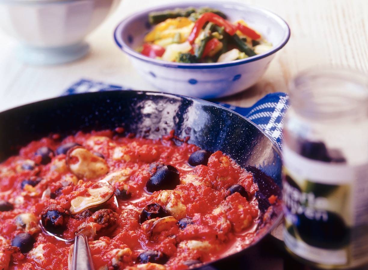 Mosselen in paprikasaus met couscous