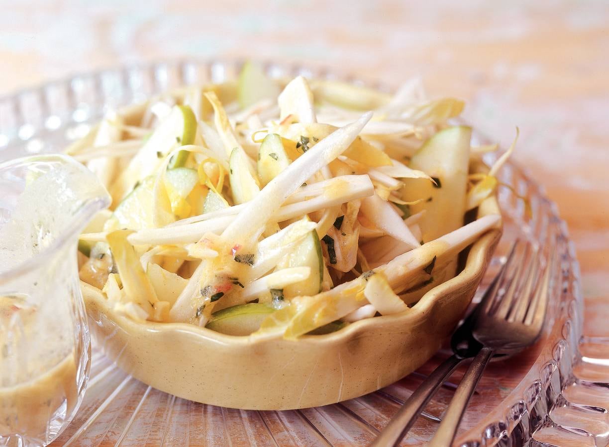 Witlofsalade met peterseliedressing