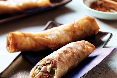 Loempia met sint-jakobsschelpen