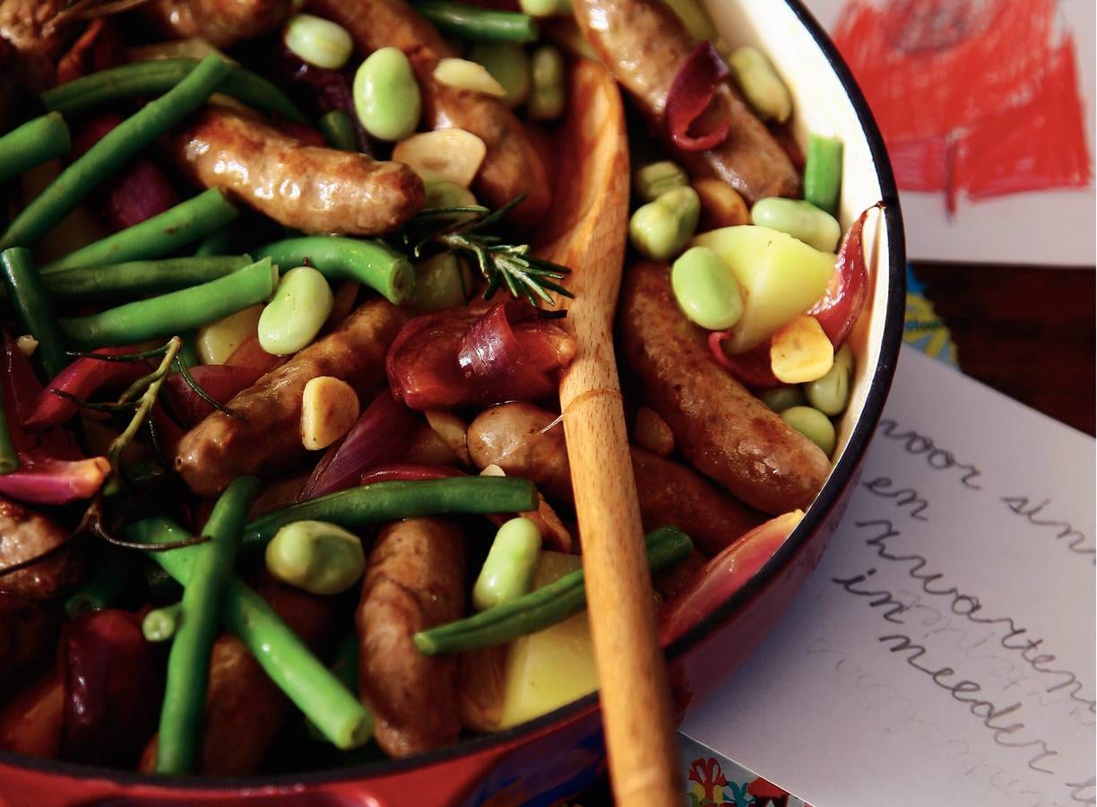 Stoof met runderchipolata en sperziebonen