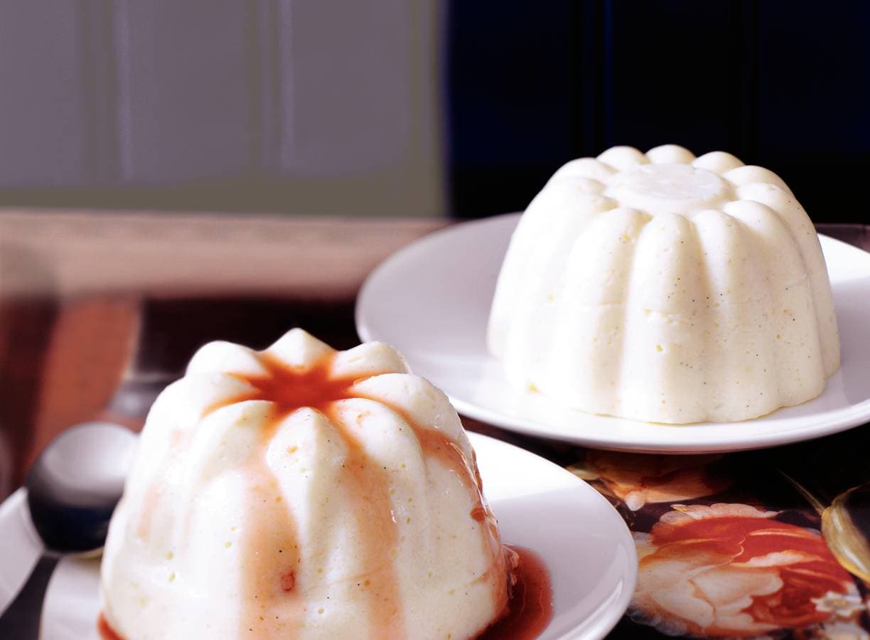 Griesmeelpudding met frambozensaus
