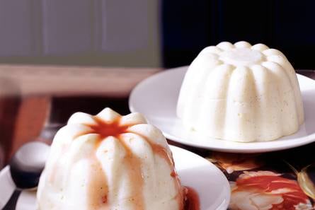 Griesmeelpudding met frambozensaus