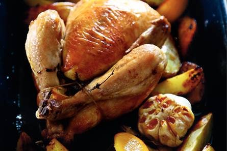 Knoflookkip uit de oven