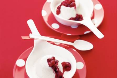 Panna cotta met cranberry's