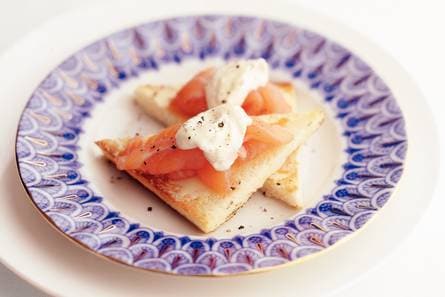 Zalm op toast