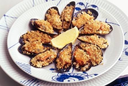Mosselen met knoflookkruim