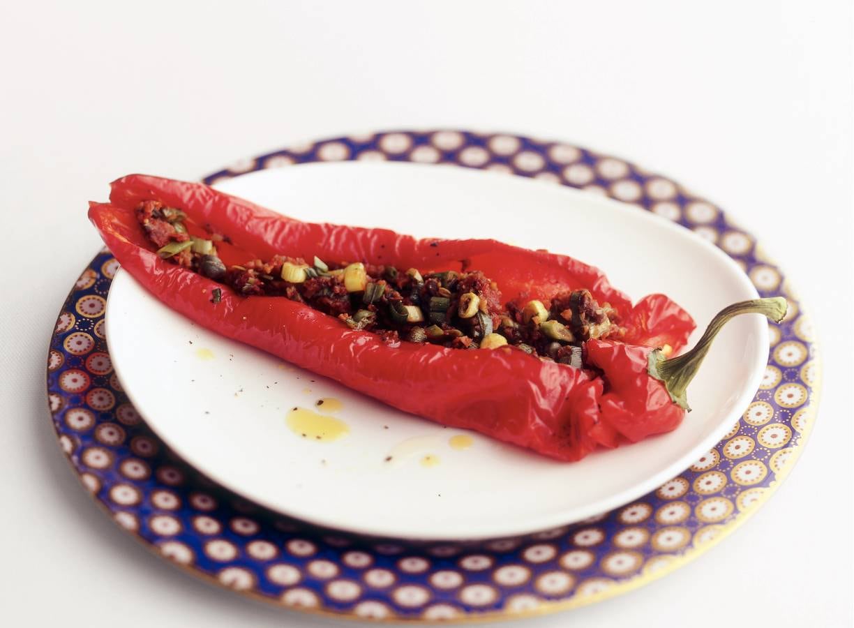 Gegrilde puntpaprika