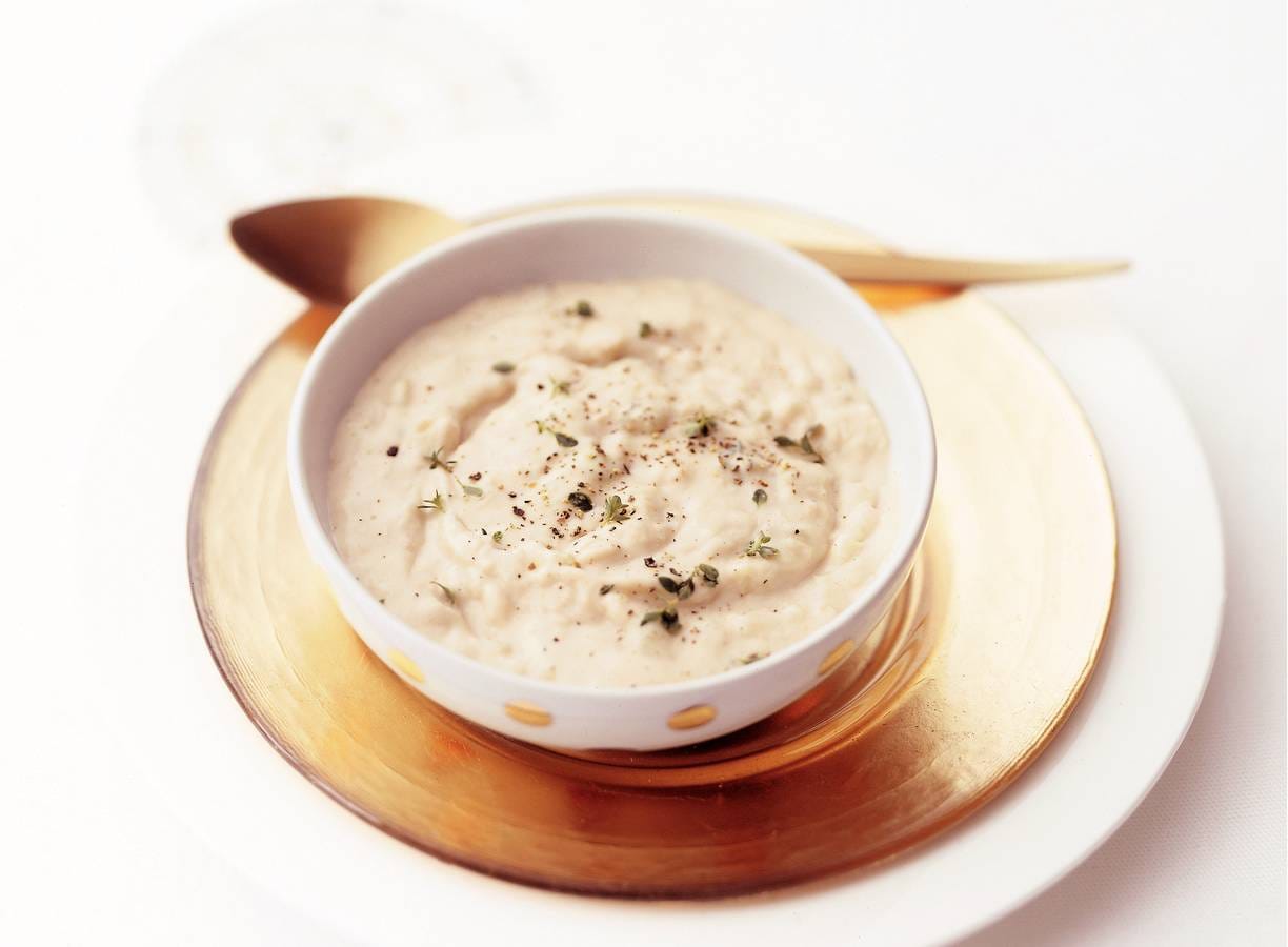 Wittebonenpuree met venkel en tijm