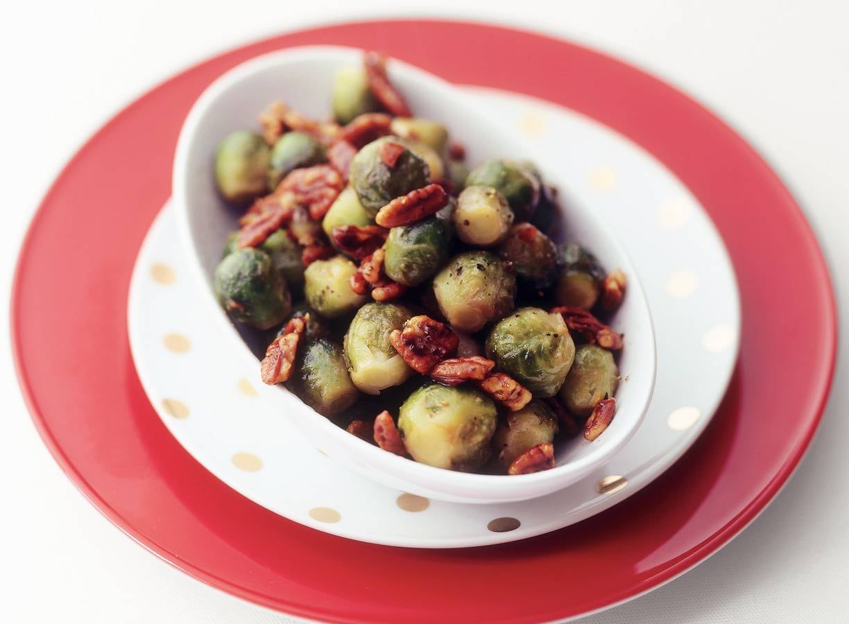 Gewokte spruitjes met pecannoten