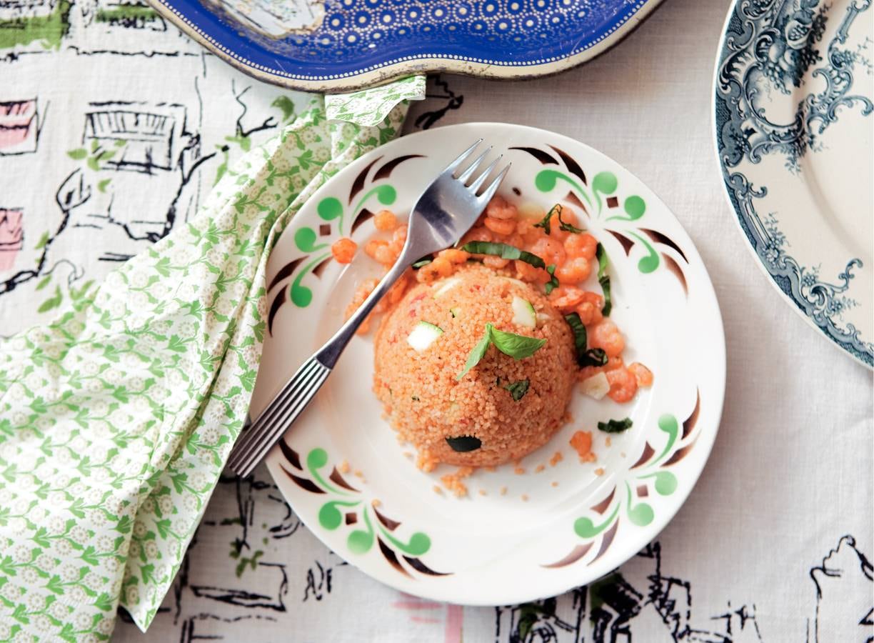 Couscous met garnalen