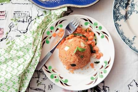Couscous met garnalen
