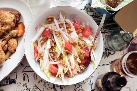 Witlofsalade met rode grapefruit