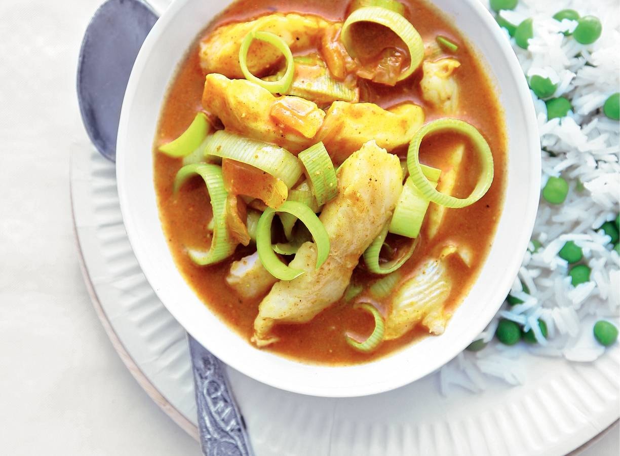 Indiase curry met pangasiusfilet