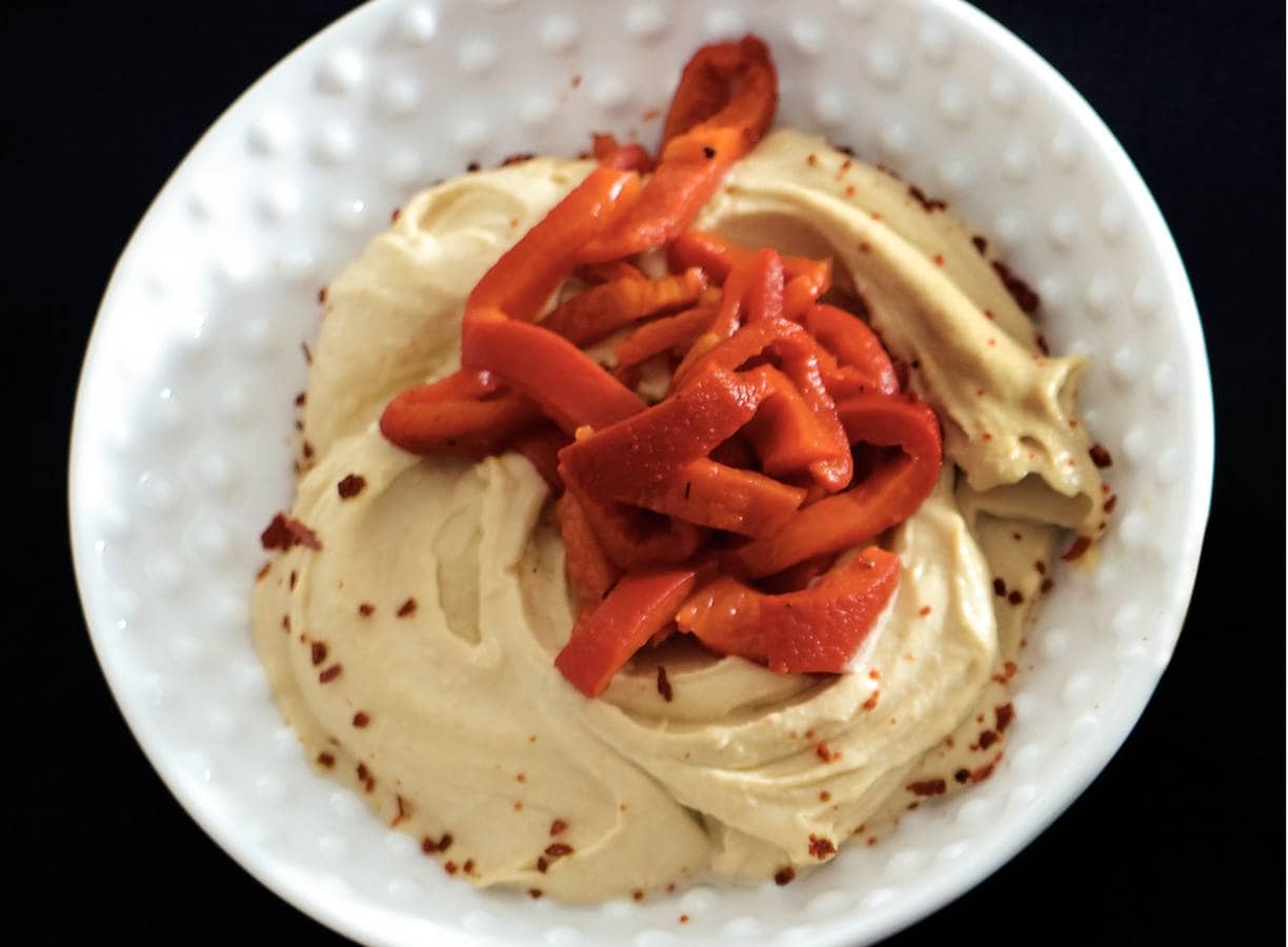 Hummus met paprika