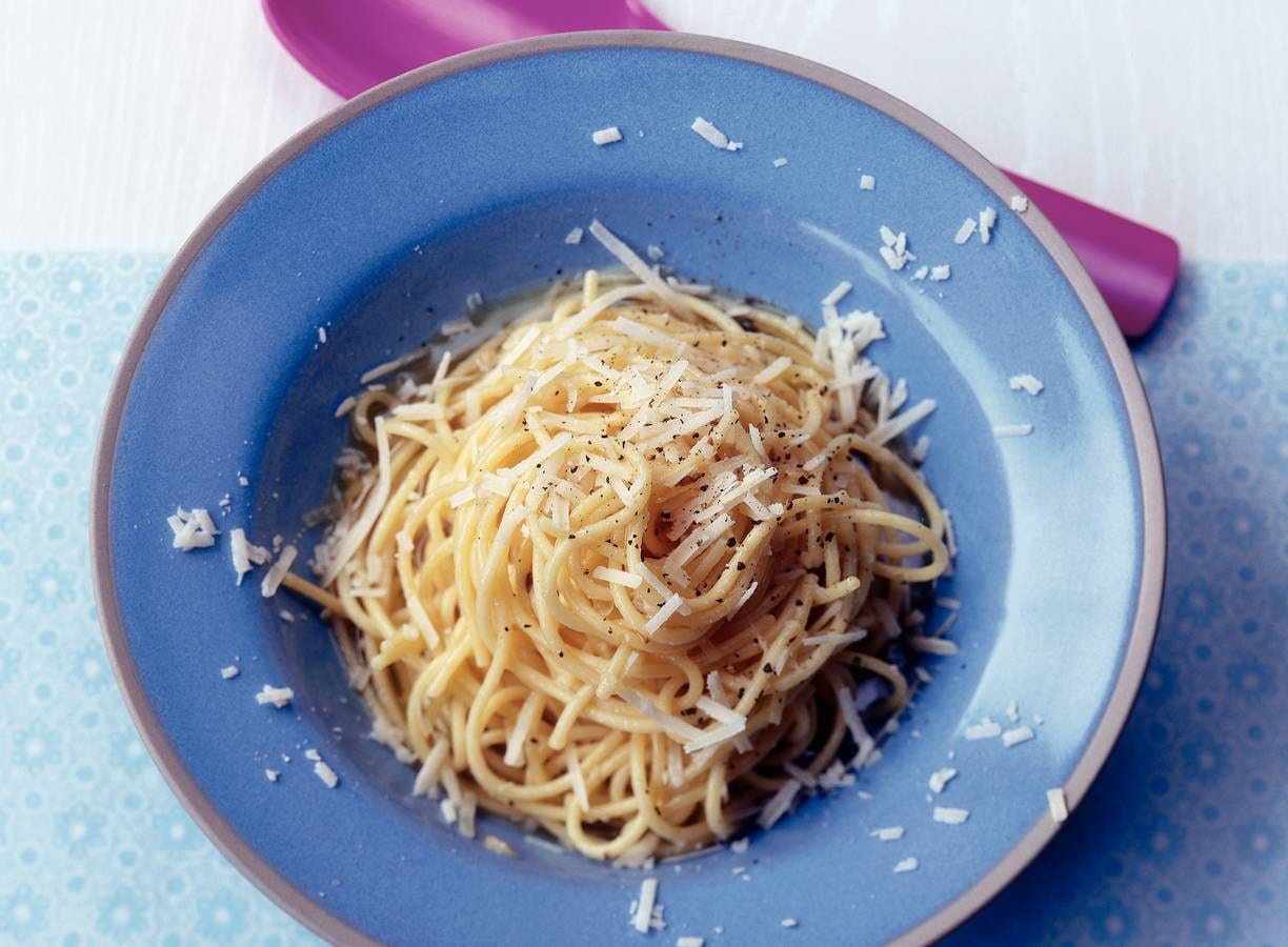 Spaghetti met boter en parmezaan