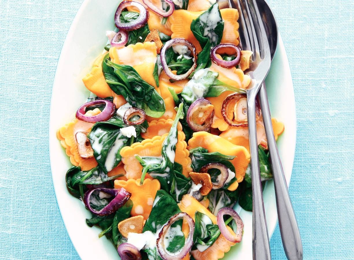Ravioli met kaas en spinazie