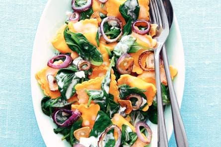 Ravioli met kaas en spinazie