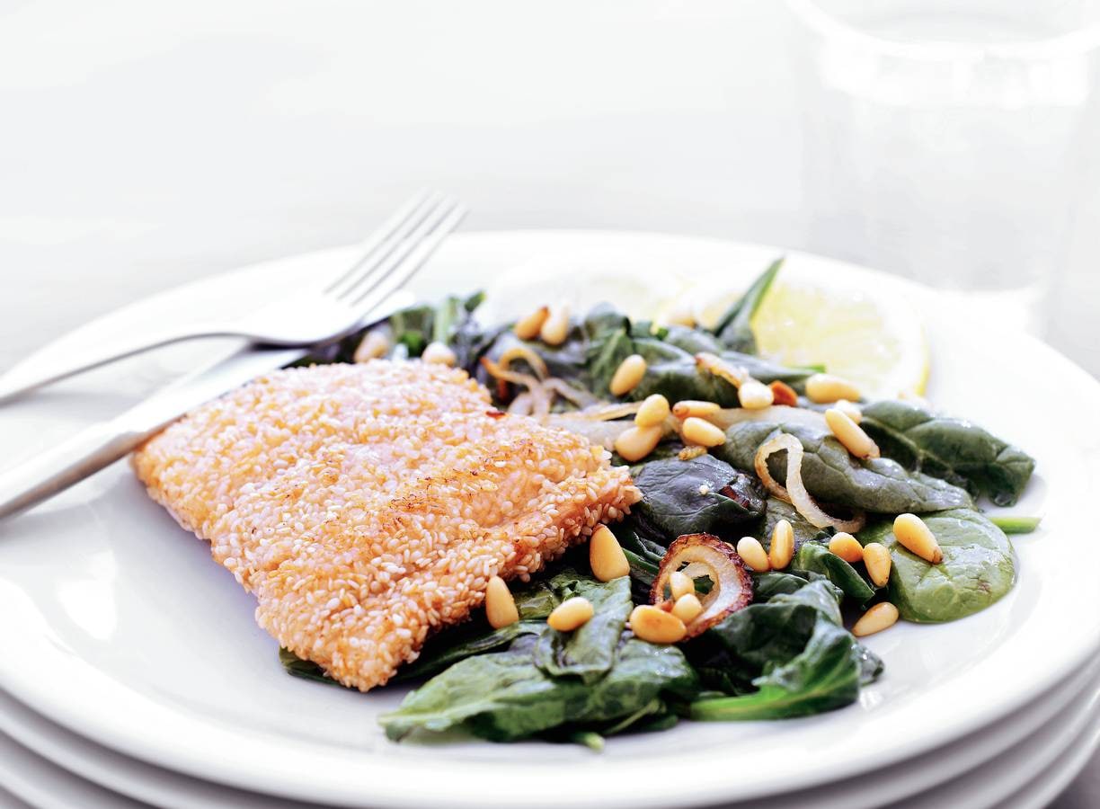 Zalm in sesamkorstje