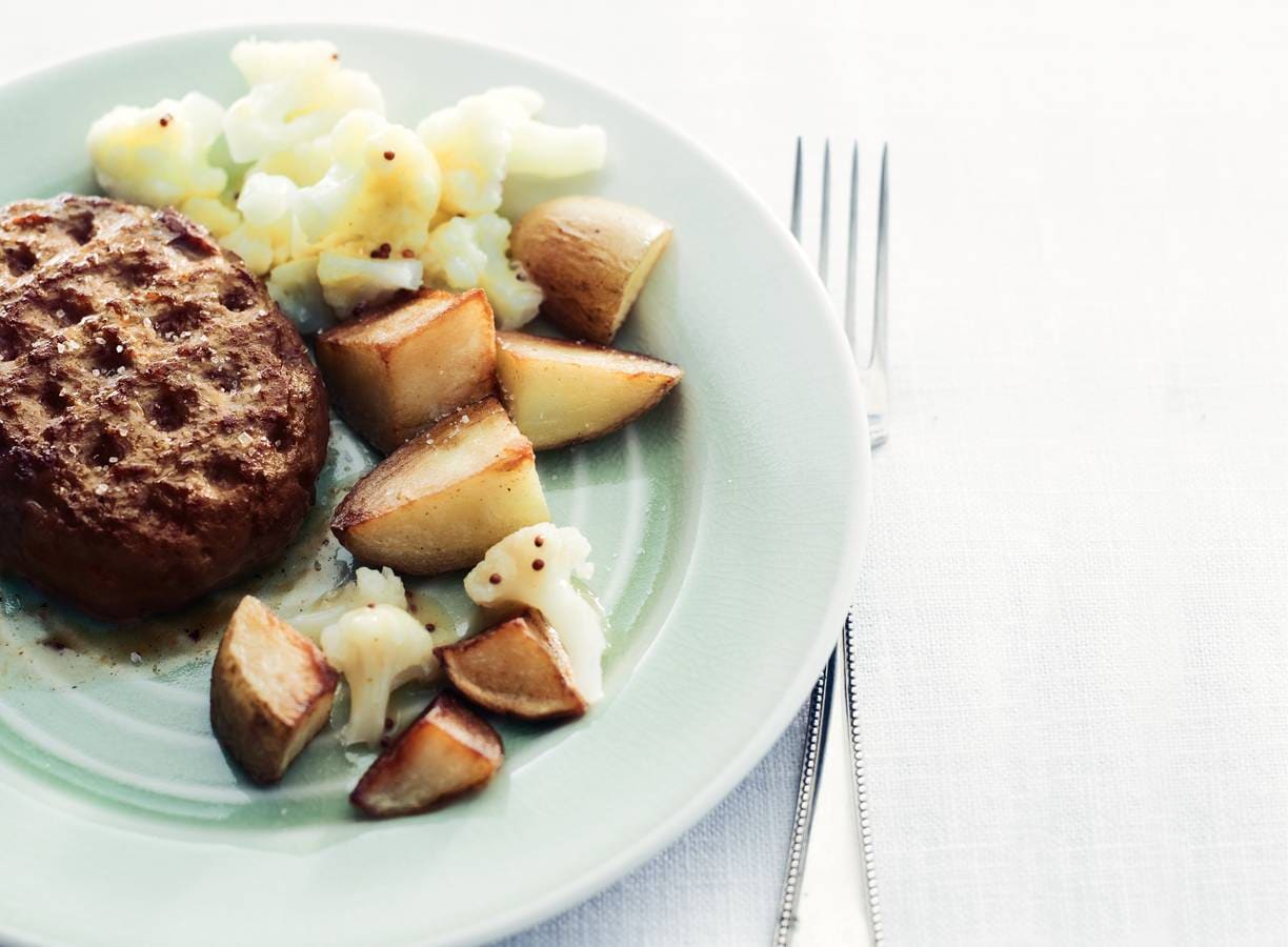 Burger & bloemkoolsalade