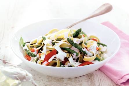 Zalmpasta met crème fraîche