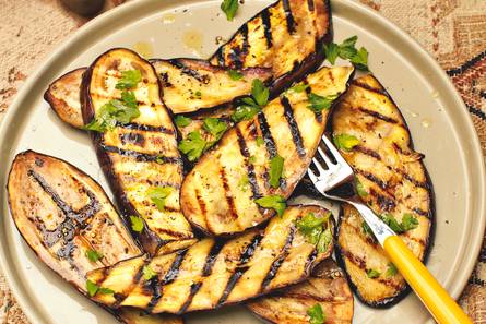 Gegrilde aubergine