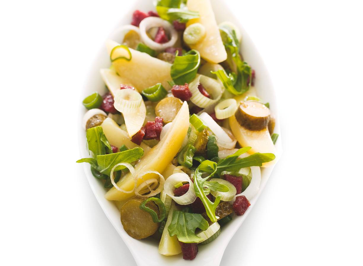 Aardappelsalade met salami