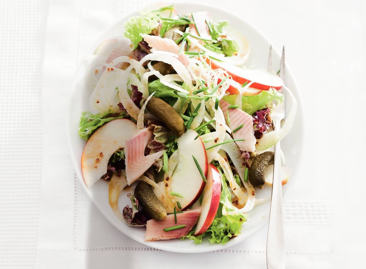 Gerookte forelsalade