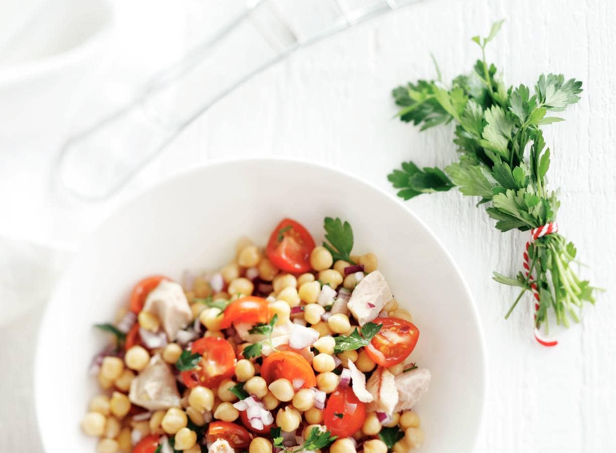 Kikkererwten-tonijnsalade