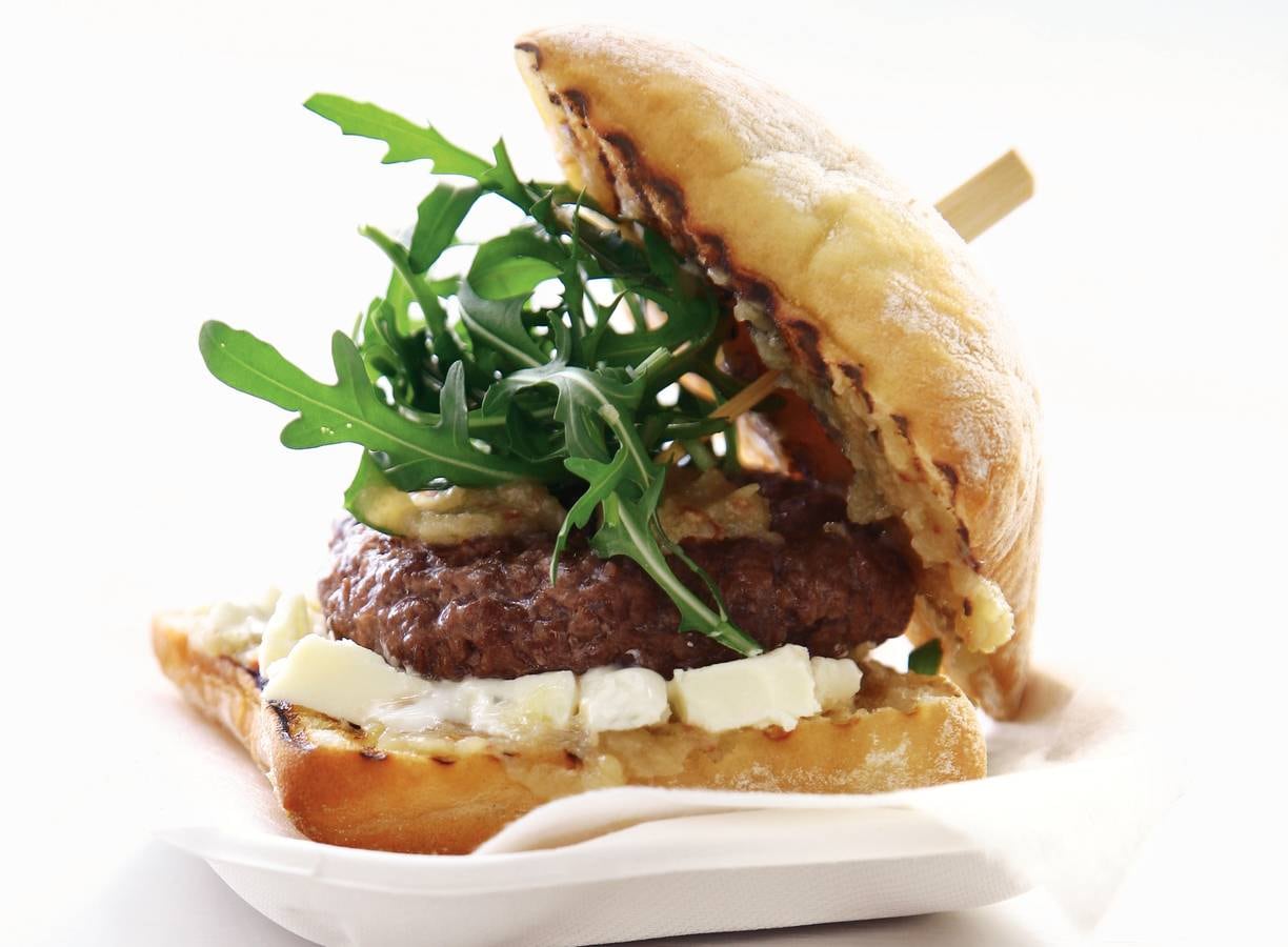 Burger met baconjam van Skillet