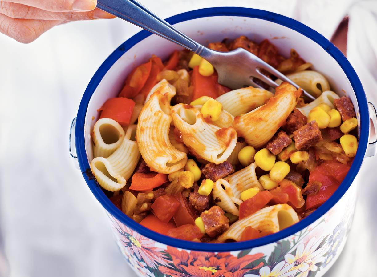 Macaroni met corned beef