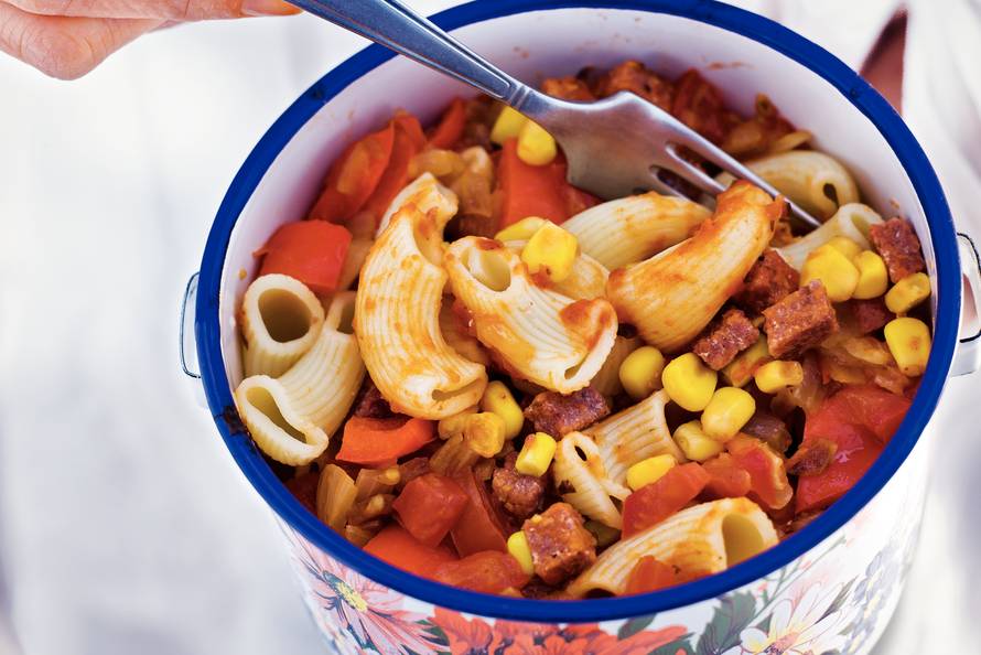 Macaroni met corned beef