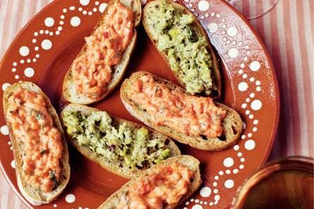 Pistachepesto en paprikaspread