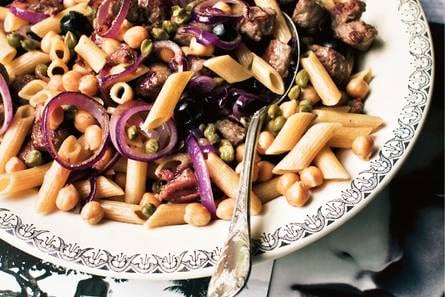 Kikkererwten- en kappertjespasta
