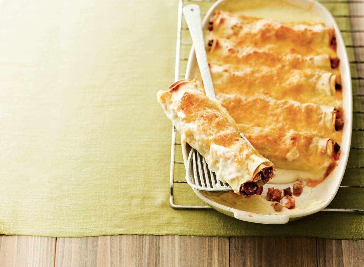Cannelloni met aubergine en ricotta