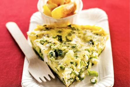 Groente-omelet met mozzarella