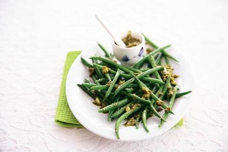 Haricots verts met pesto