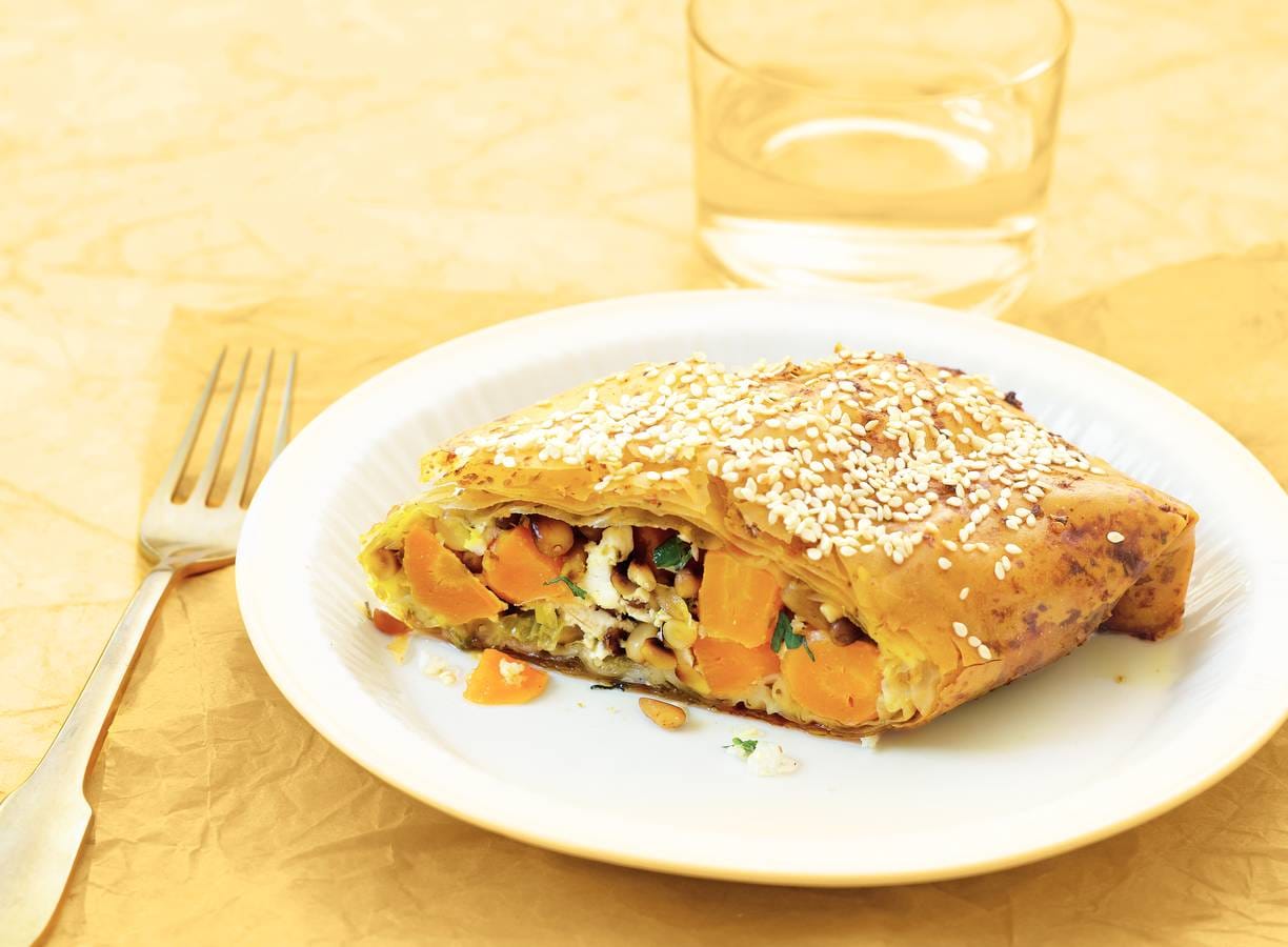 Filopakketje met wortel en kaas