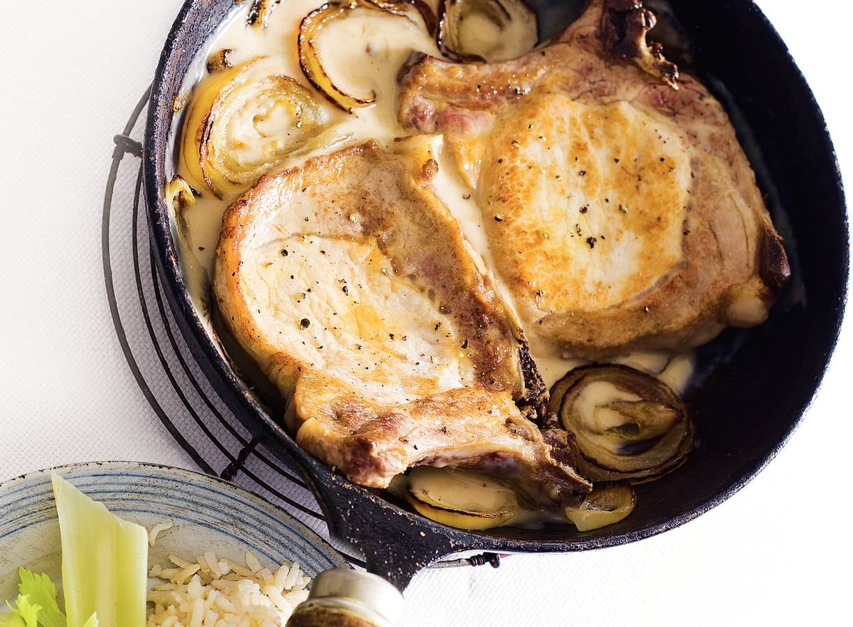 Karbonade met uiensaus