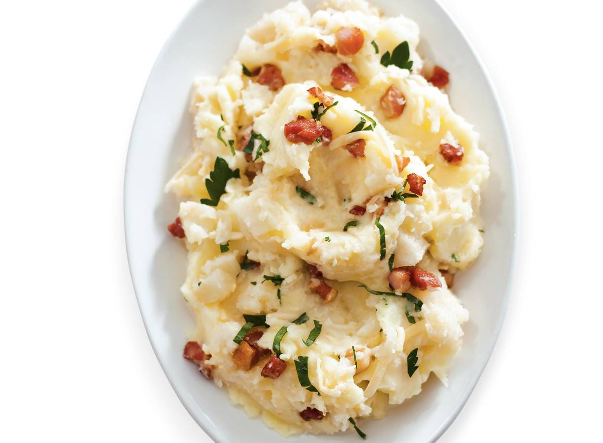 Knolselderij-spekpuree
